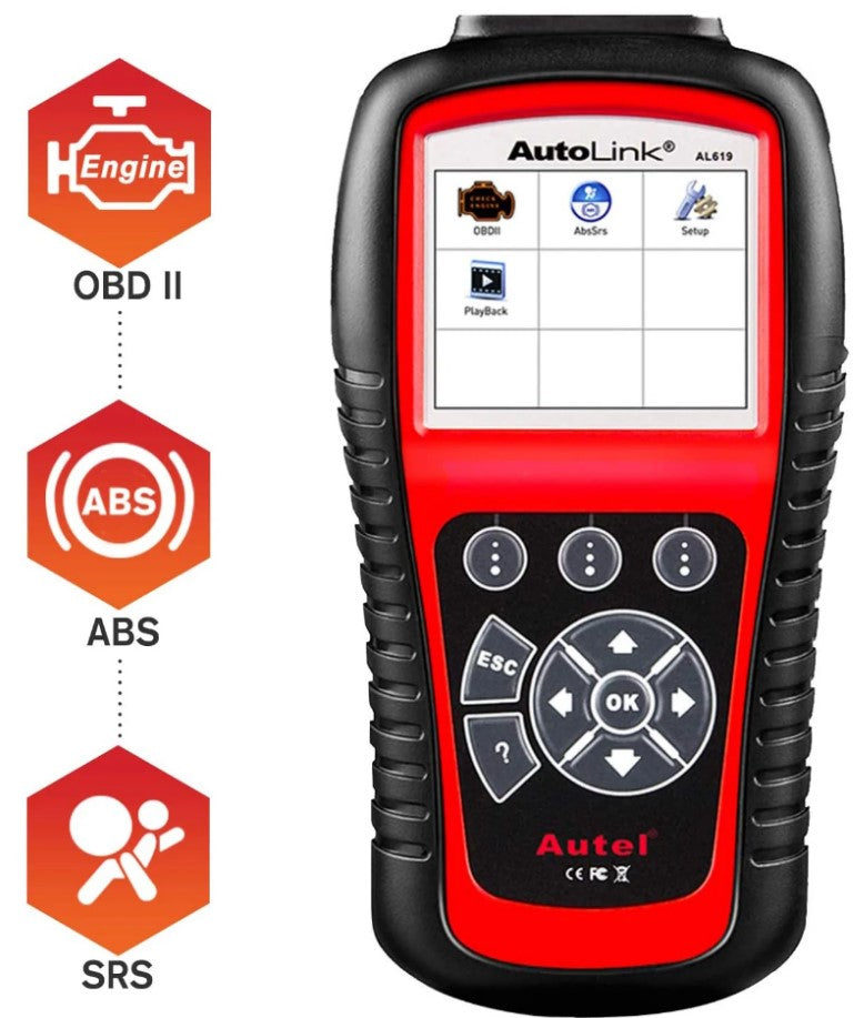 Autel AutoLink AL619 OBD2 Escaner OBD2 Herramienta de diagnóstico