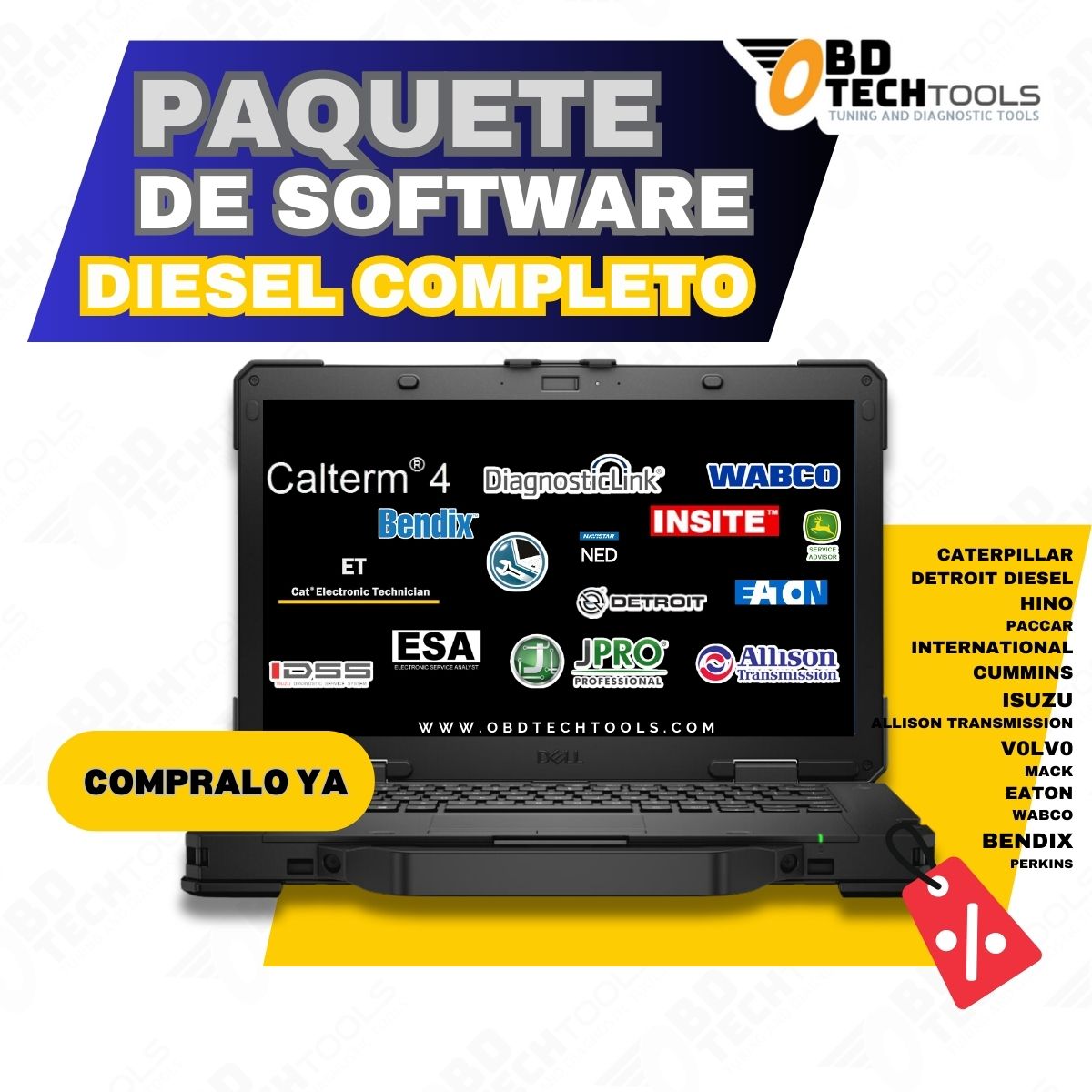 Kit Laptop Dell 7414 Rugged i7 (Reacondicionada) con Paquete de Software + NEXIQ USB Link 3 Original